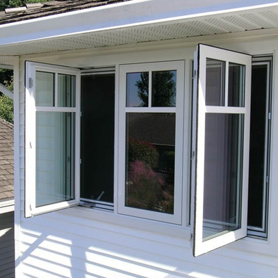 Thermal Break Aluminum Casement Window Double Glass Swing