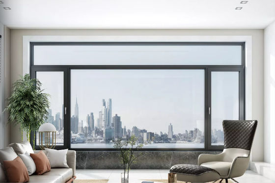 耐火性1.0mmのアルミニウム開き窓の窓の二重内部の入り口