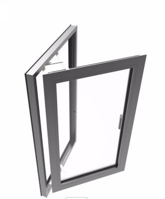 OEM Aluminium Frame Fixed Glass Window , Double Opening Casement Window With Grill