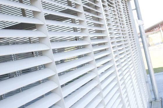 Ultra Silver Aluminum Sunshield Louvres ,  Sunshade Fixed Aluminium louvres